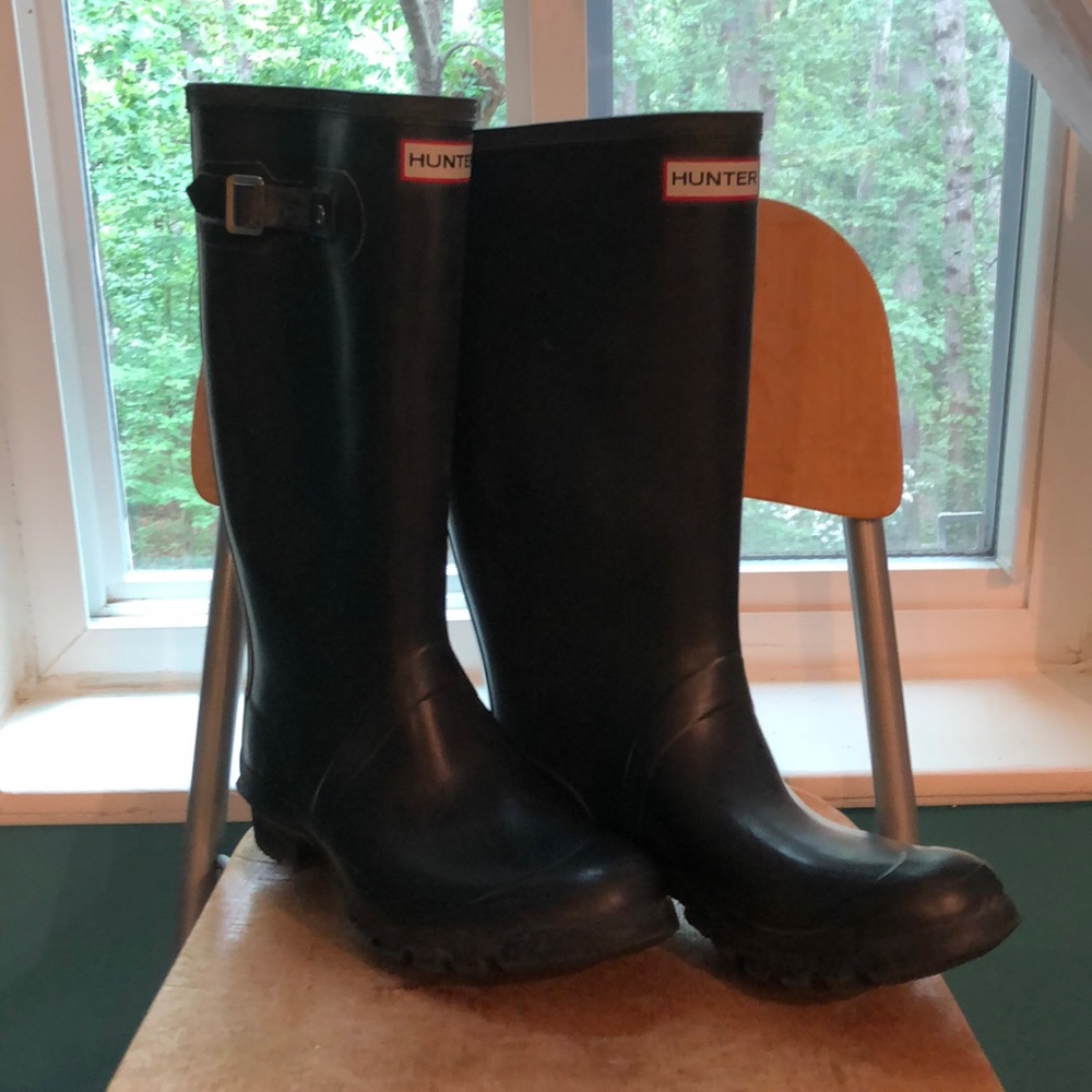 Hunter Matte Navy Tall Rain Boots